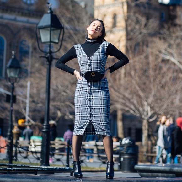 Veronica Beard Lark plaid button dress Sz 4 - Picture 4 of 10